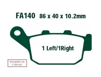 Задні гальмівні колодки FA140 EBC Brakes